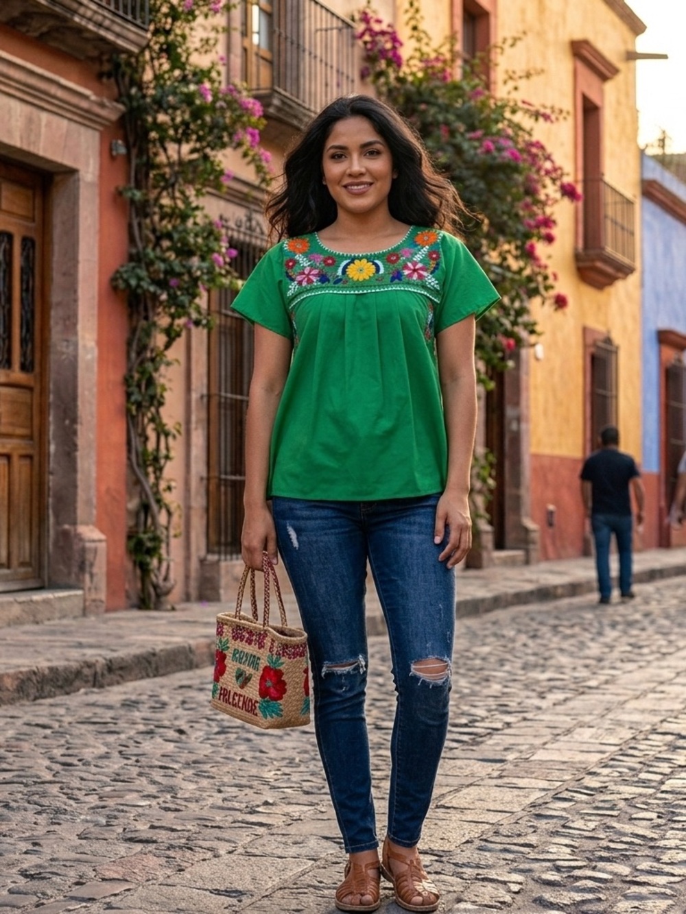🇲🇽 NWT Traditional Mexican blouse.